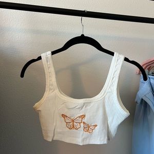 SHEIN butterfly crop